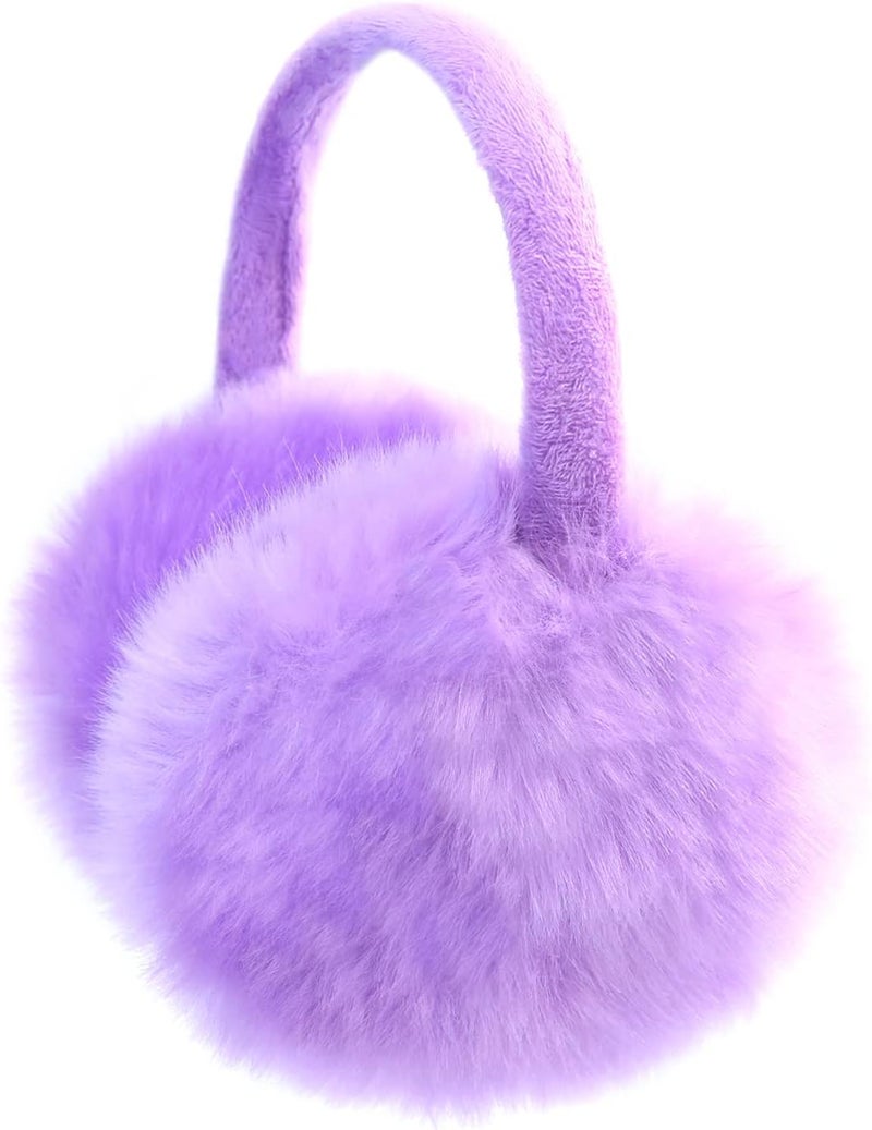 FSTEOE Winter Ear Muffs Women Warm Earmuff Girls Ear Warmers Soft Plush Outdoor Adjustable Ear Cover - Image 1